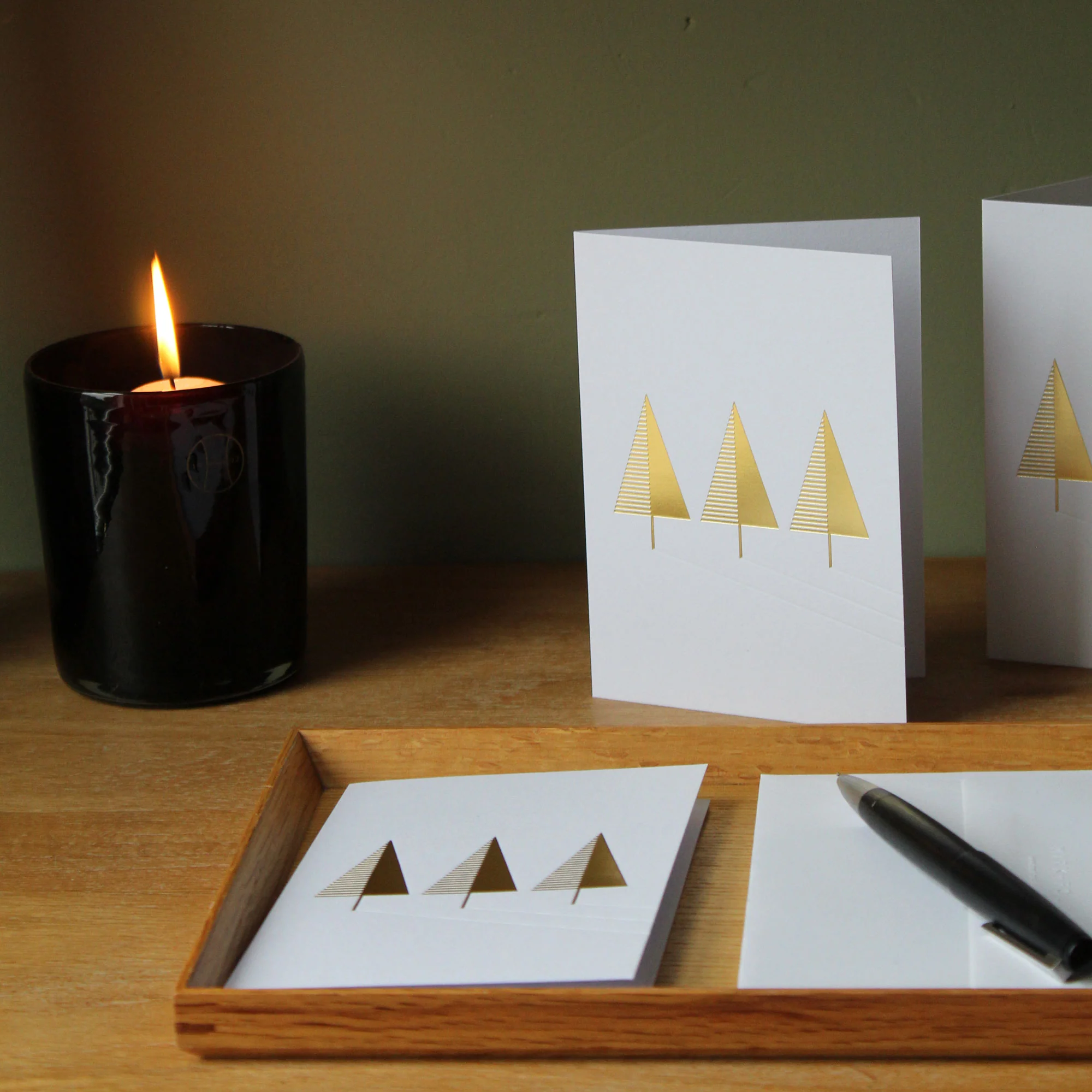 Gold Tree Christmas Card - Image 3
